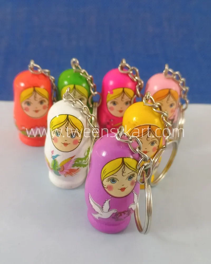 Printed Wooden Doll Keychain