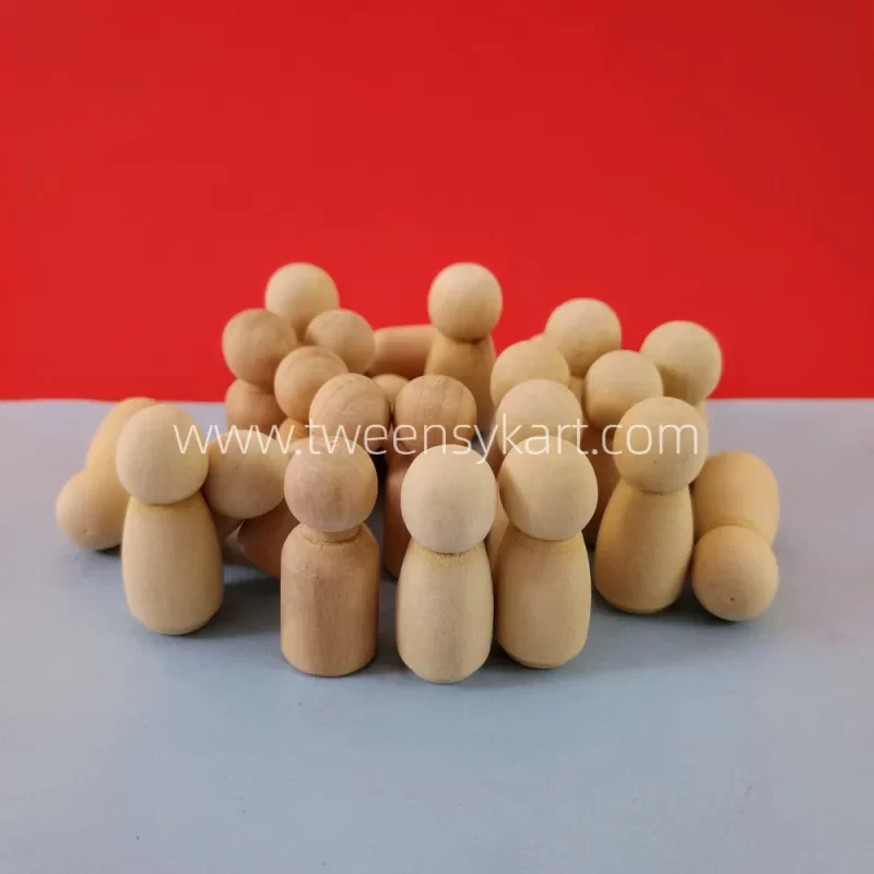 Wooden Natural Peg Dolls