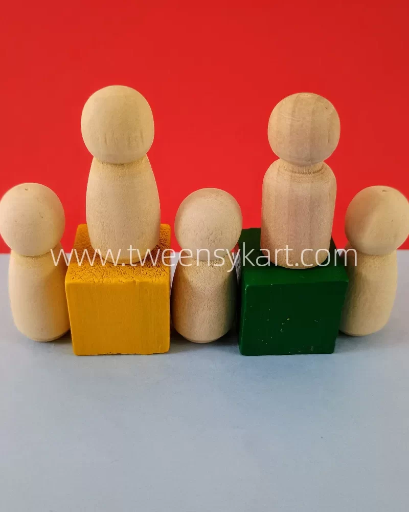 Wooden Natural Peg Dolls