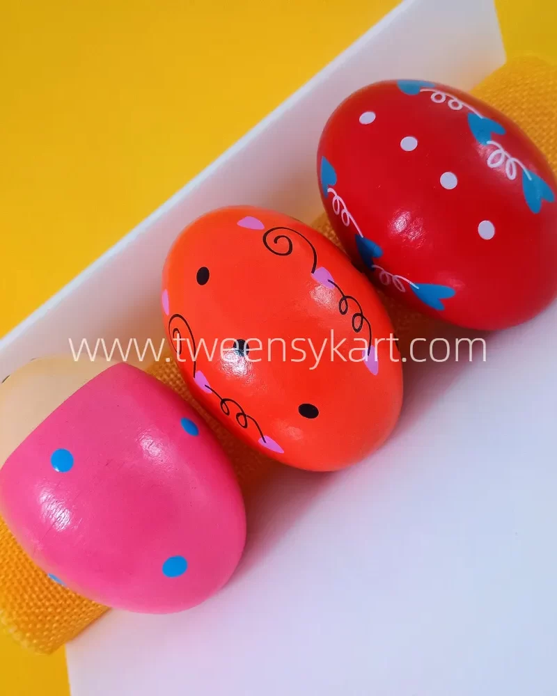 Printed Wooden Egg Rattles