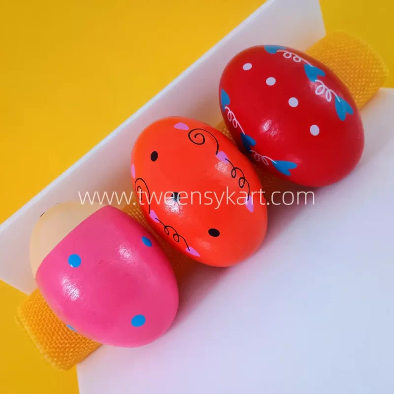 Printed Wooden Egg Rattles