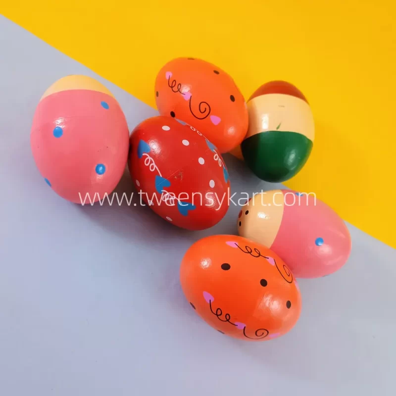 Printed Wooden Egg Rattles