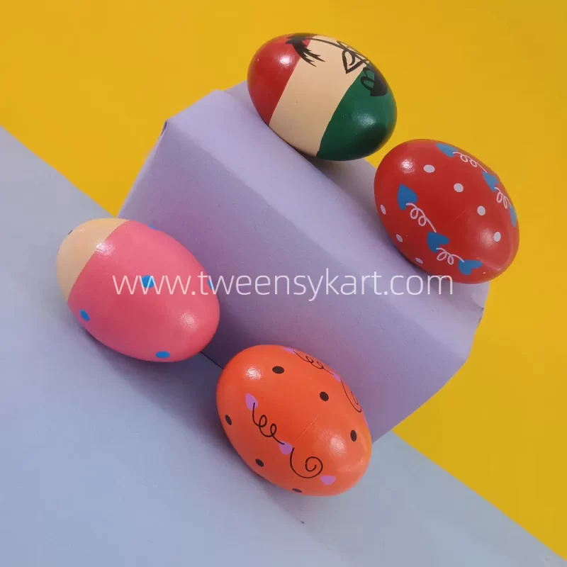 Printed Wooden Egg Rattles