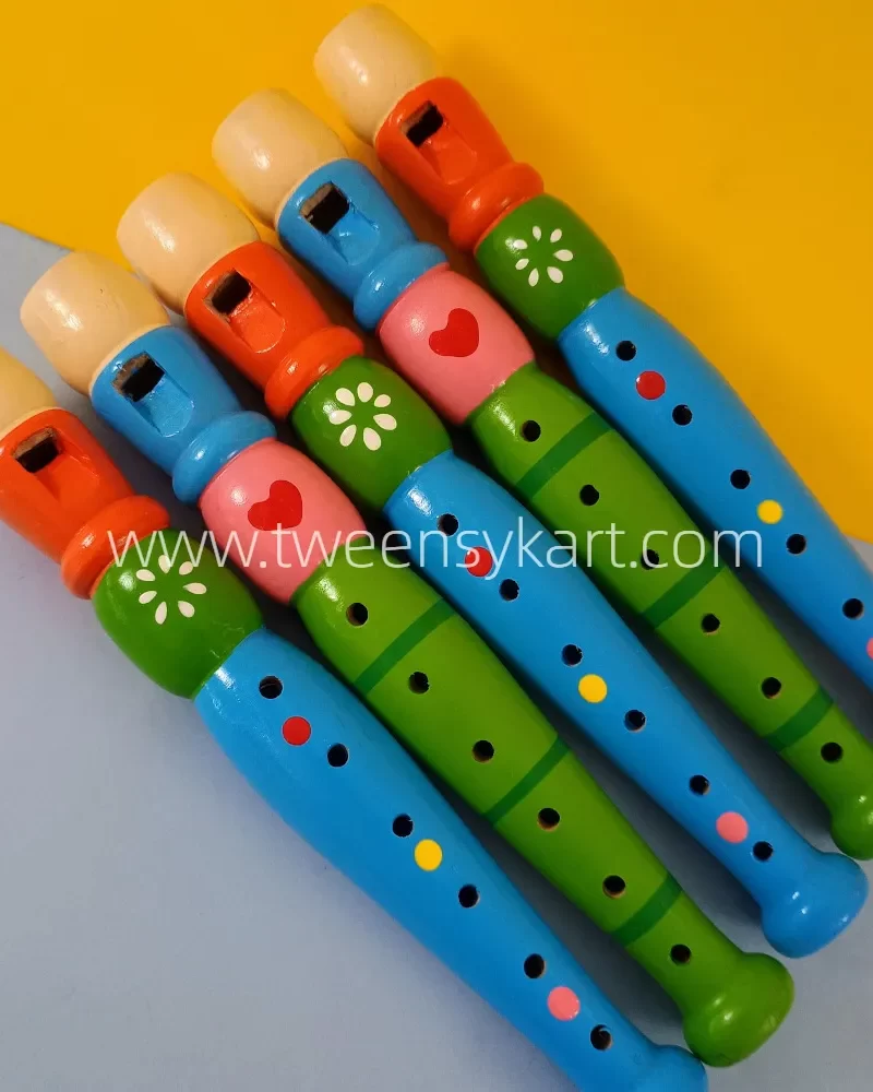 Wooden Printed Flute for Kids