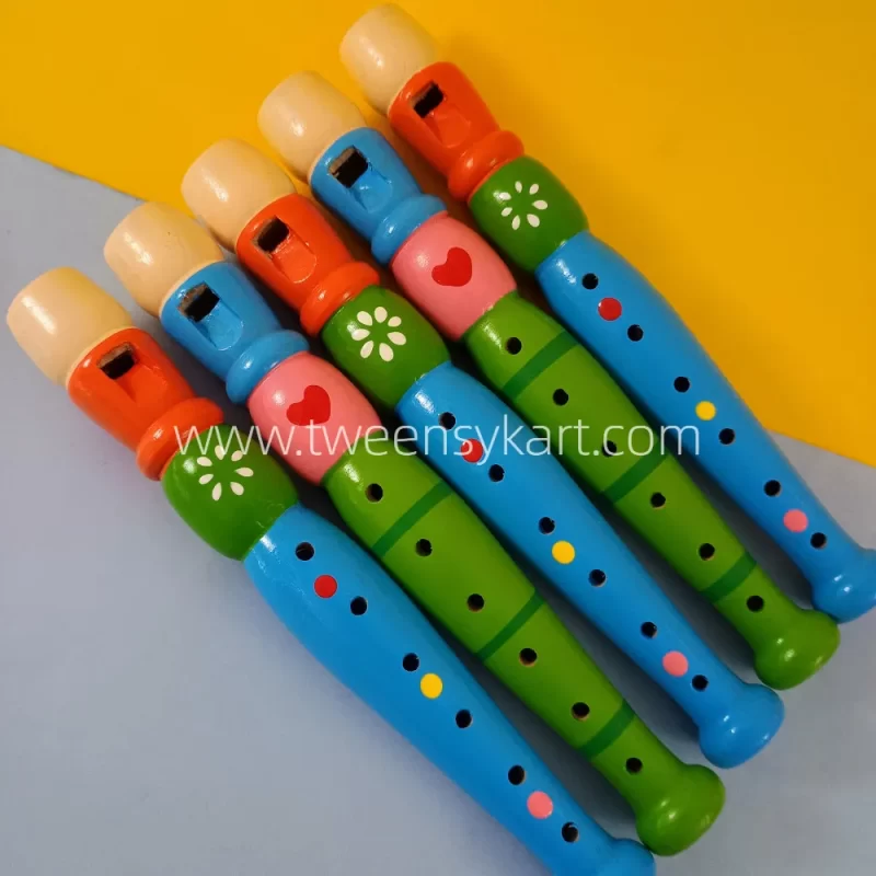 Wooden Printed Flute for Kids