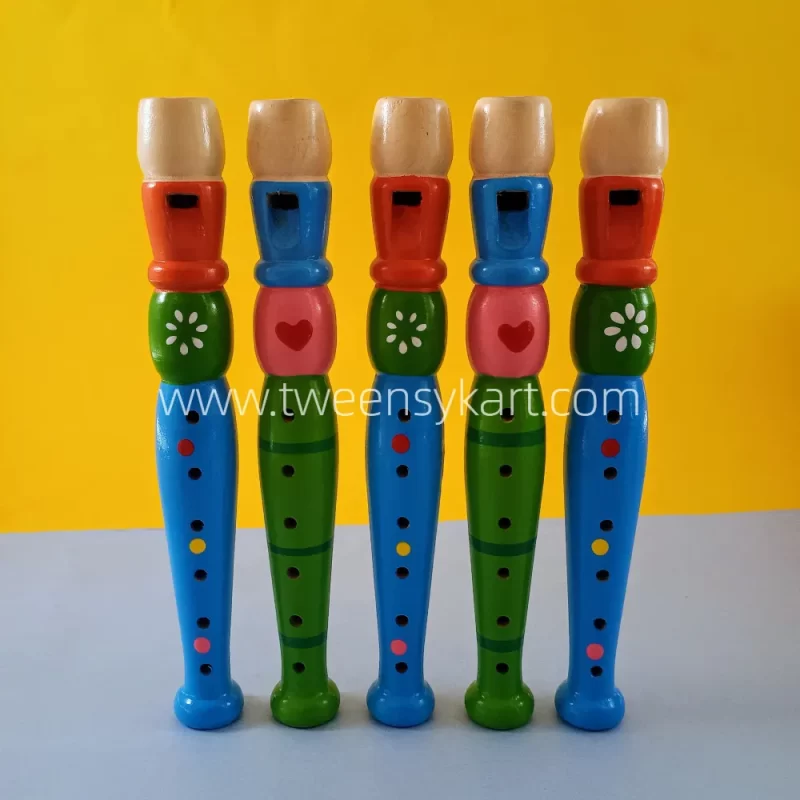 Wooden Printed Flute for Kids