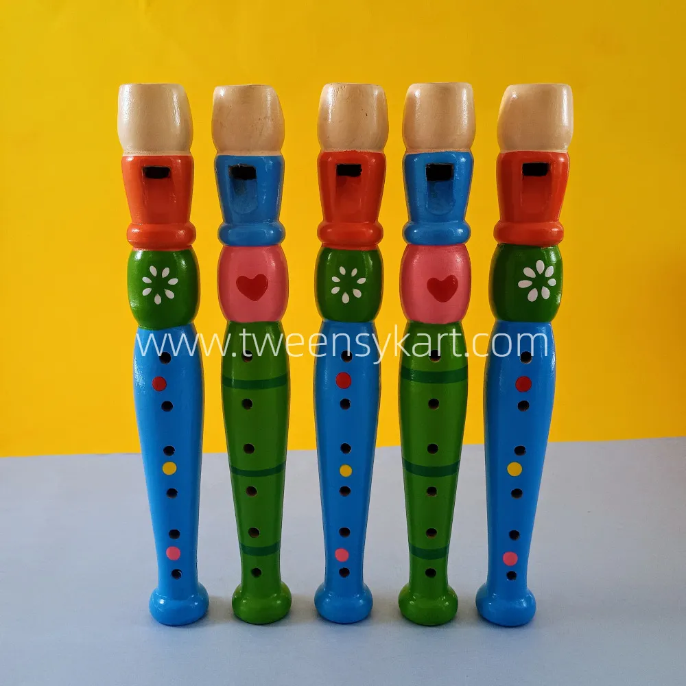 Wooden Printed Flute for Kids