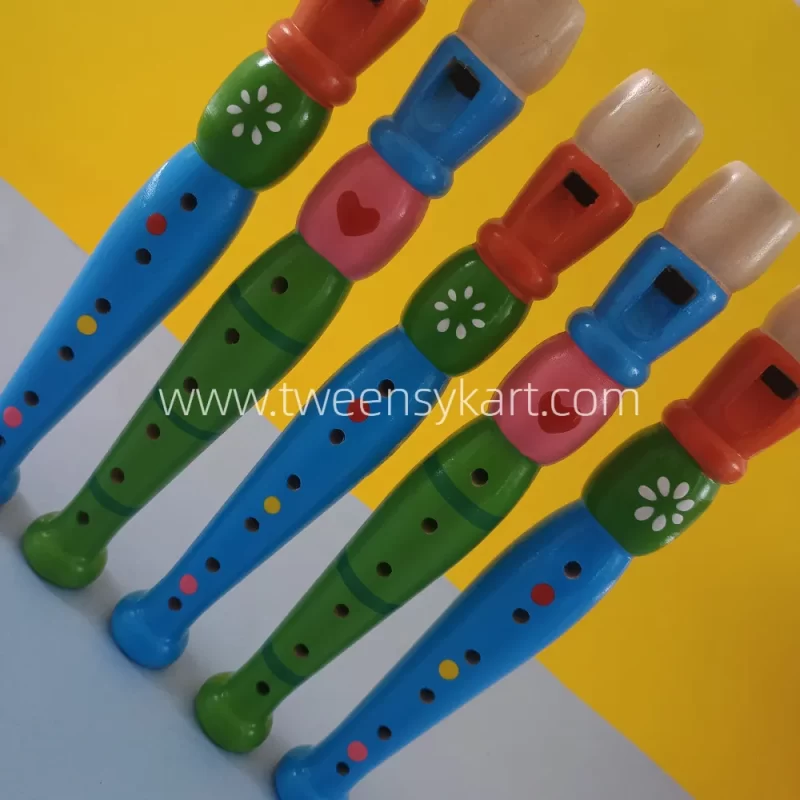 Wooden Printed Flute for Kids