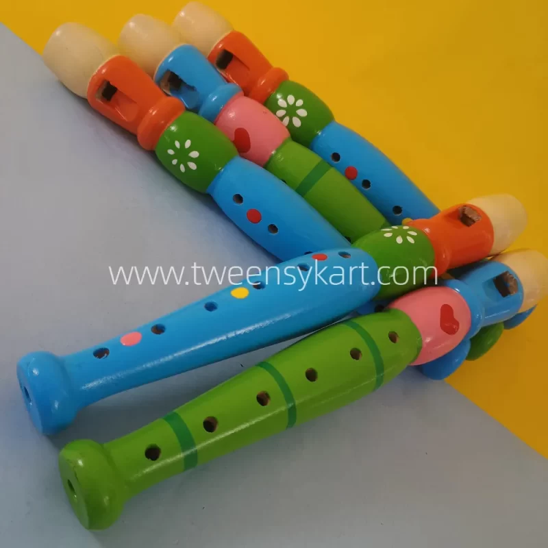 Wooden Printed Flute for Kids