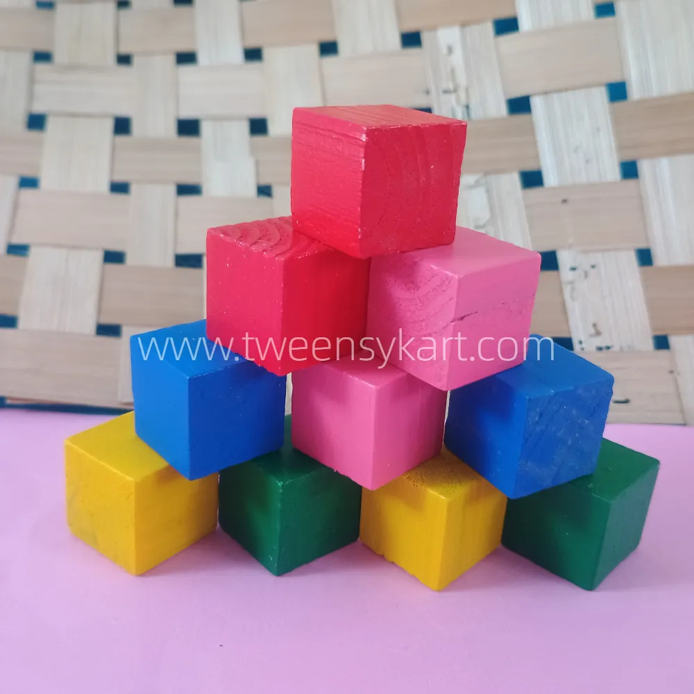 Wooden Colourful Cubes