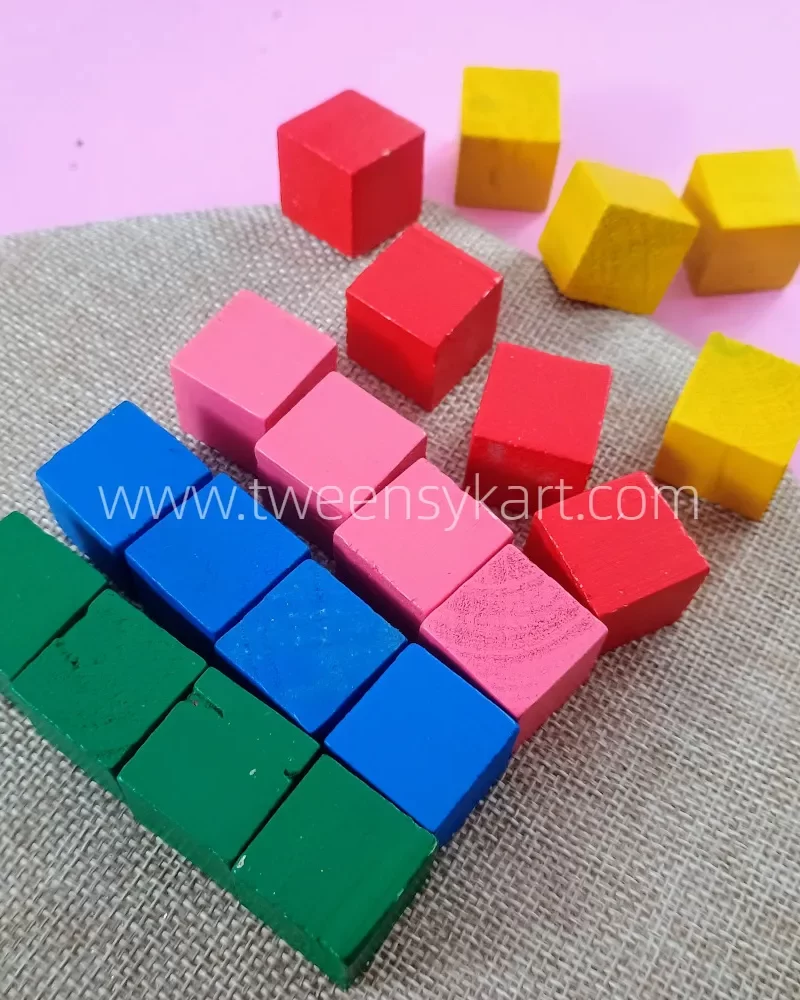 Wooden Colourful Cubes