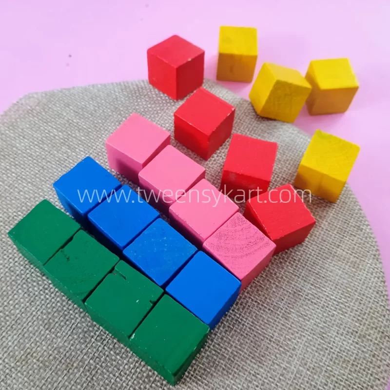 Wooden Colourful Cubes