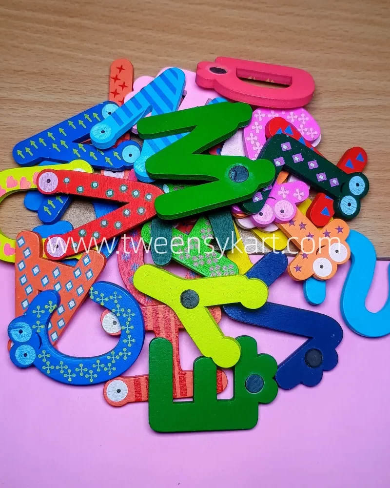 Magnetic Wooden Printed Learning Alphabets