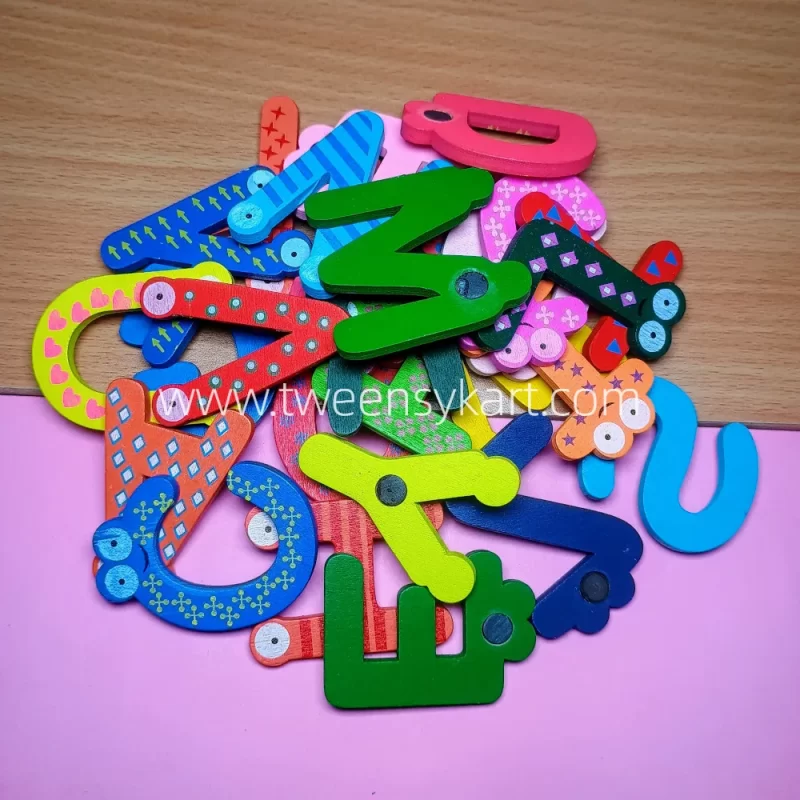 Magnetic Wooden Printed Learning Alphabets