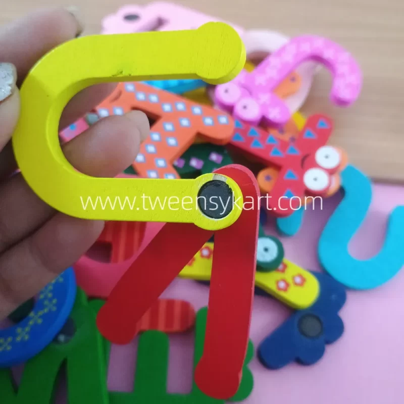 Magnetic Wooden Printed Learning Alphabets