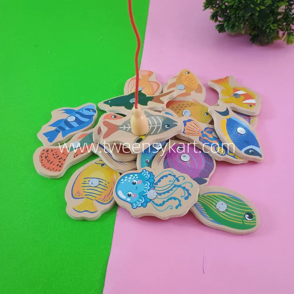 Wooden Fishing Magnets