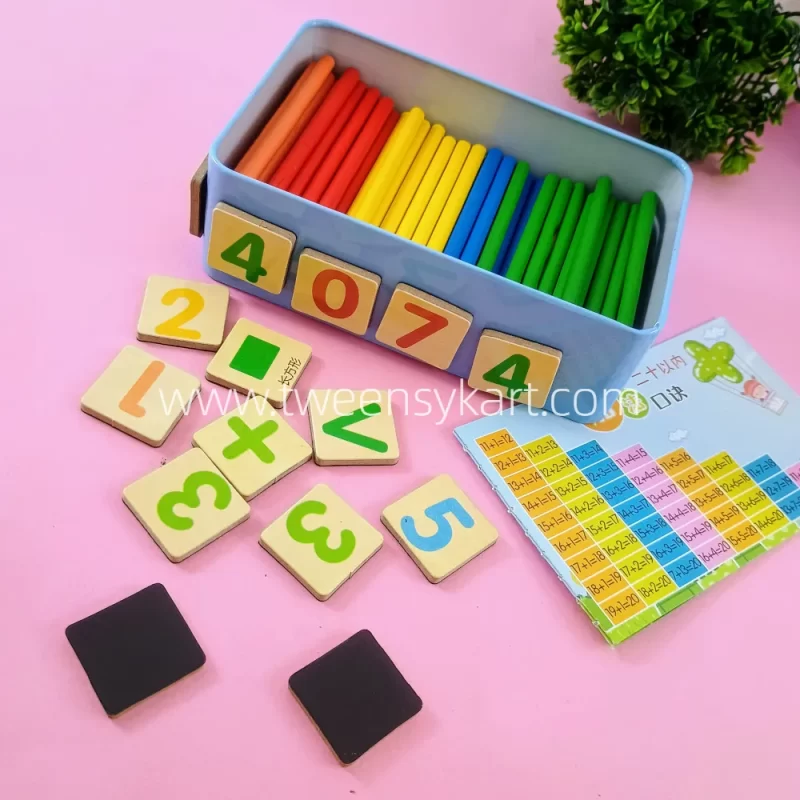 Math sticks Tin Box