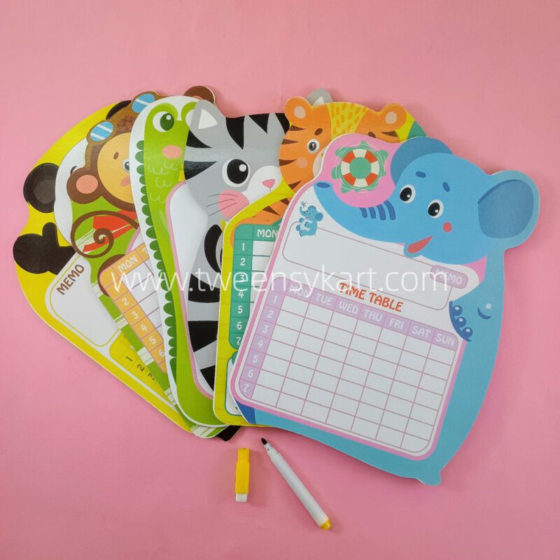 Wipe & Clean Time Table for kids