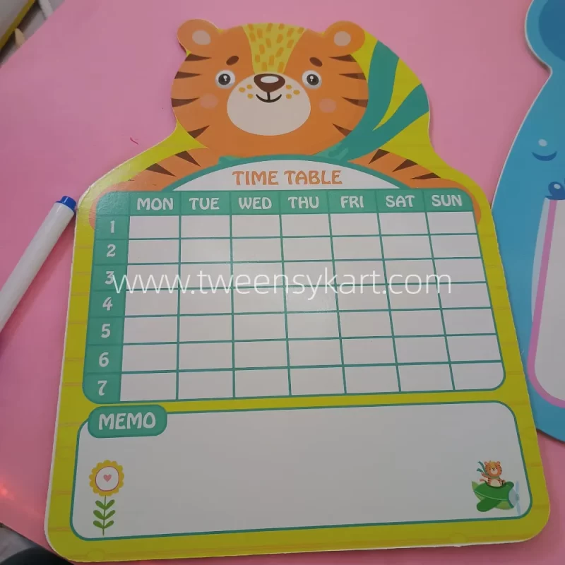 Wipe & Clean Time Table for kids