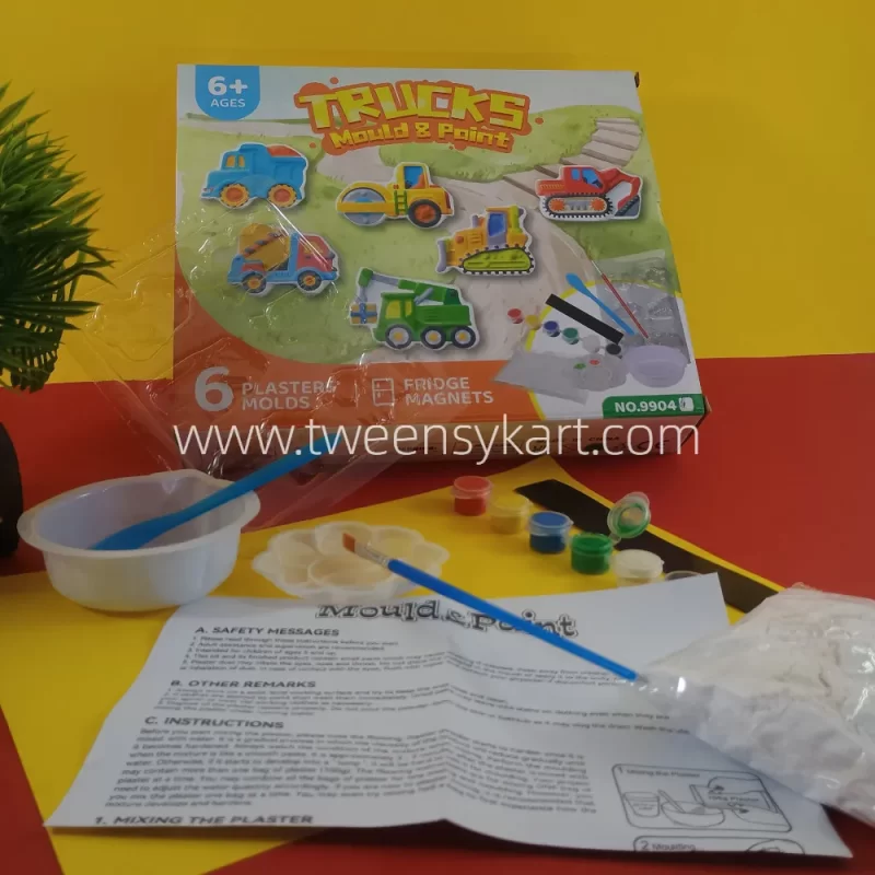 Mould & Paint Kit for Kids - Mould Material with Magnets