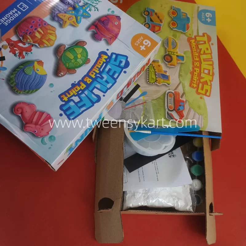 Mould & Paint Kit for Kids - Mould Material with Magnets