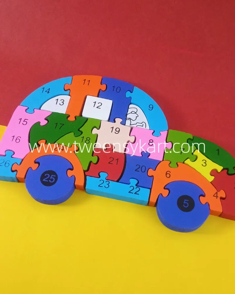 Wooden Zigsaw Numbers Puzzle