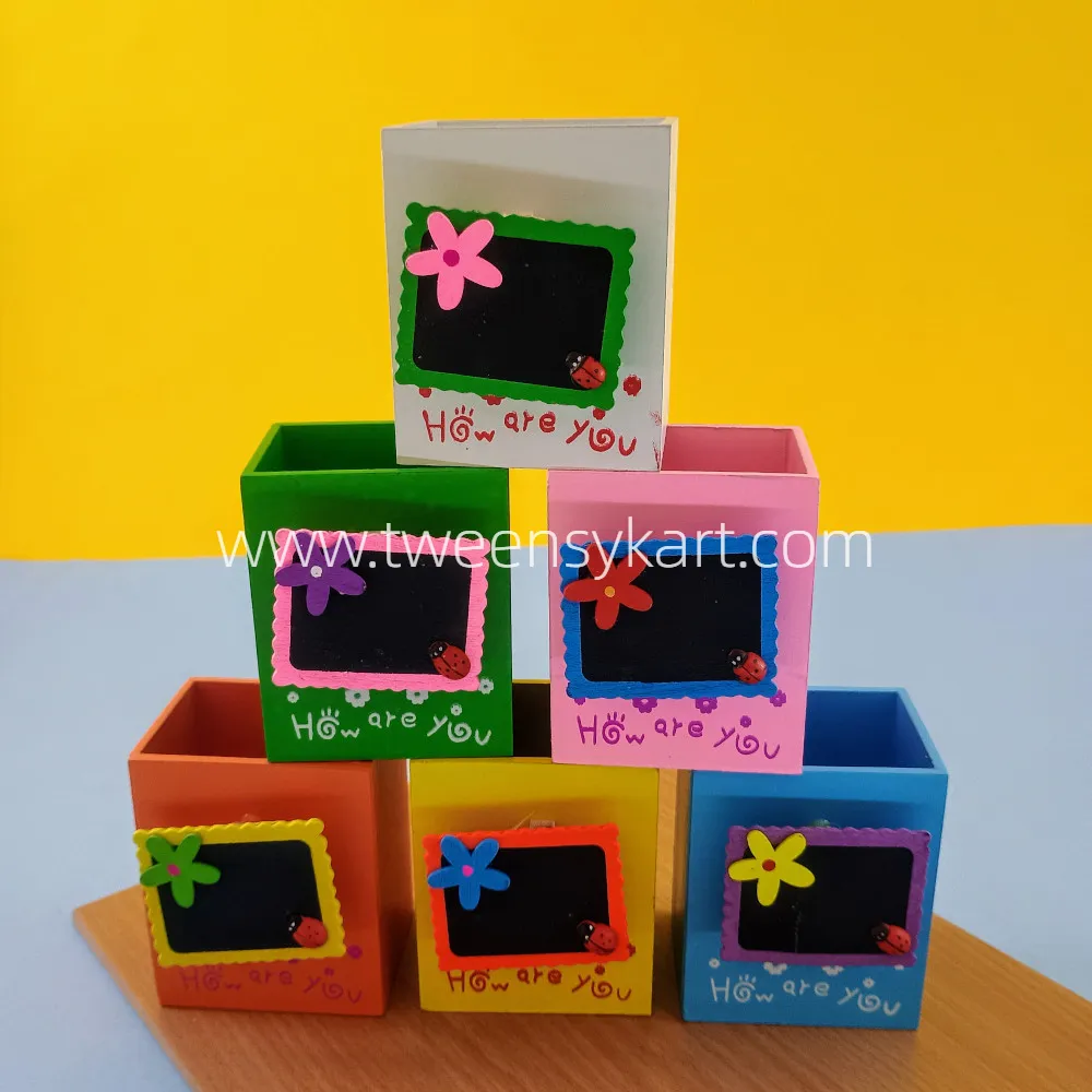 Wooden Pen Stand for Kids