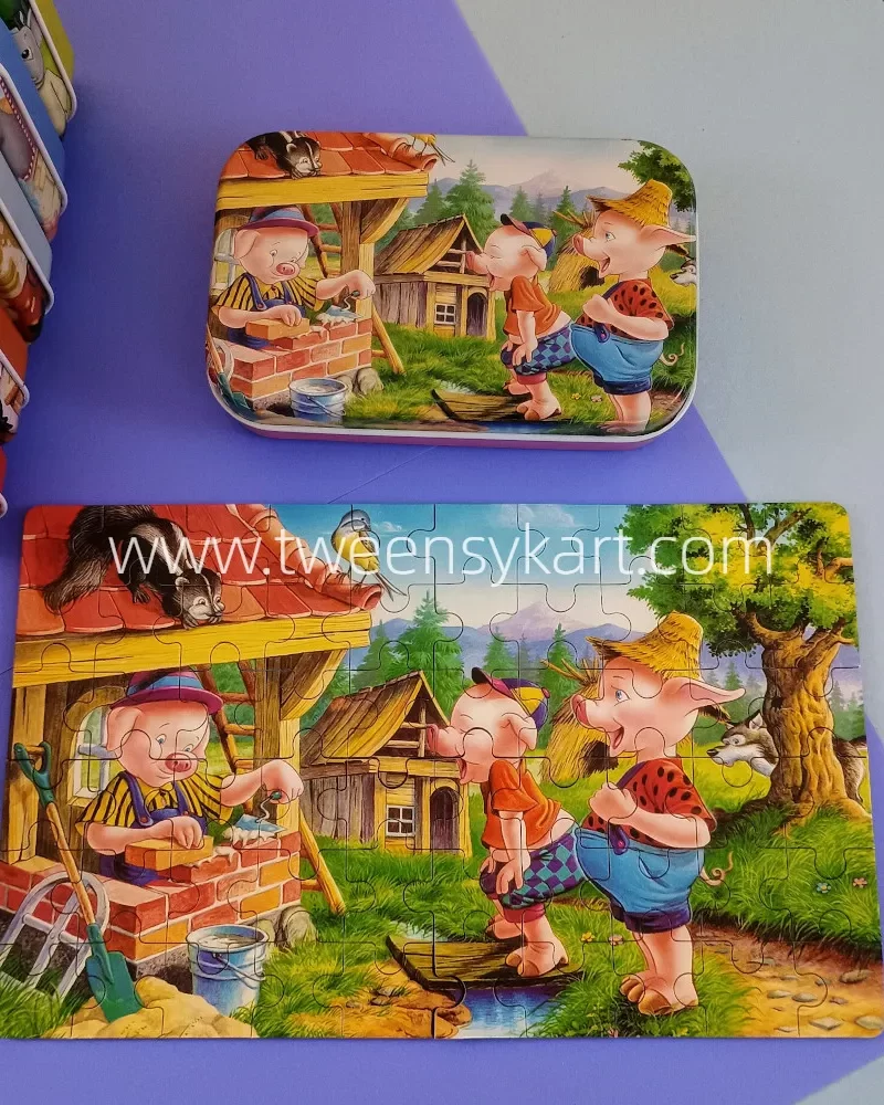 60 pcs Puzzle Tin Box with Design