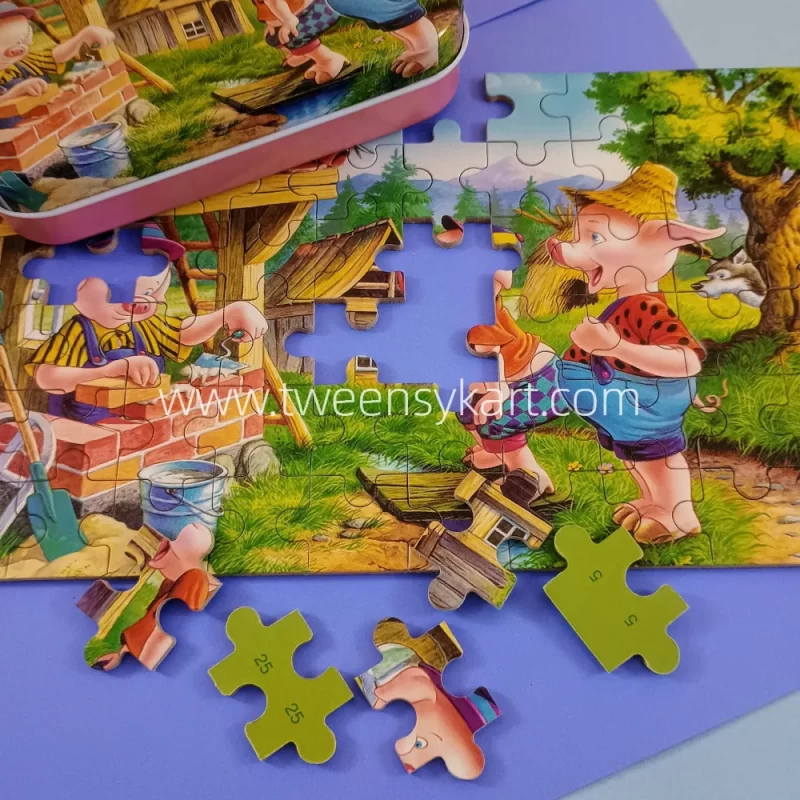 60 pcs Puzzle Tin Box with Design