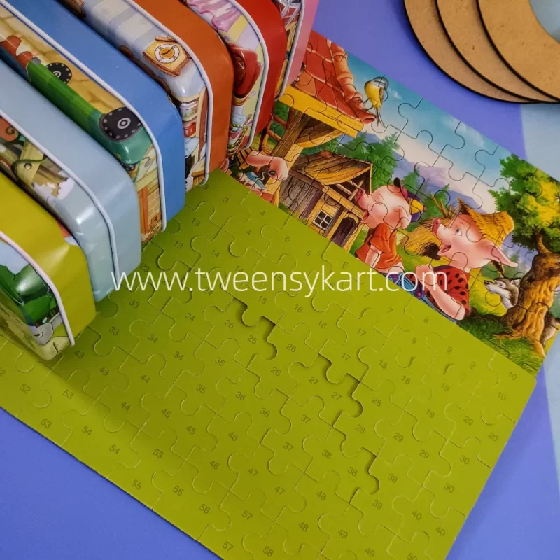 60 pcs Puzzle Tin Box with Design