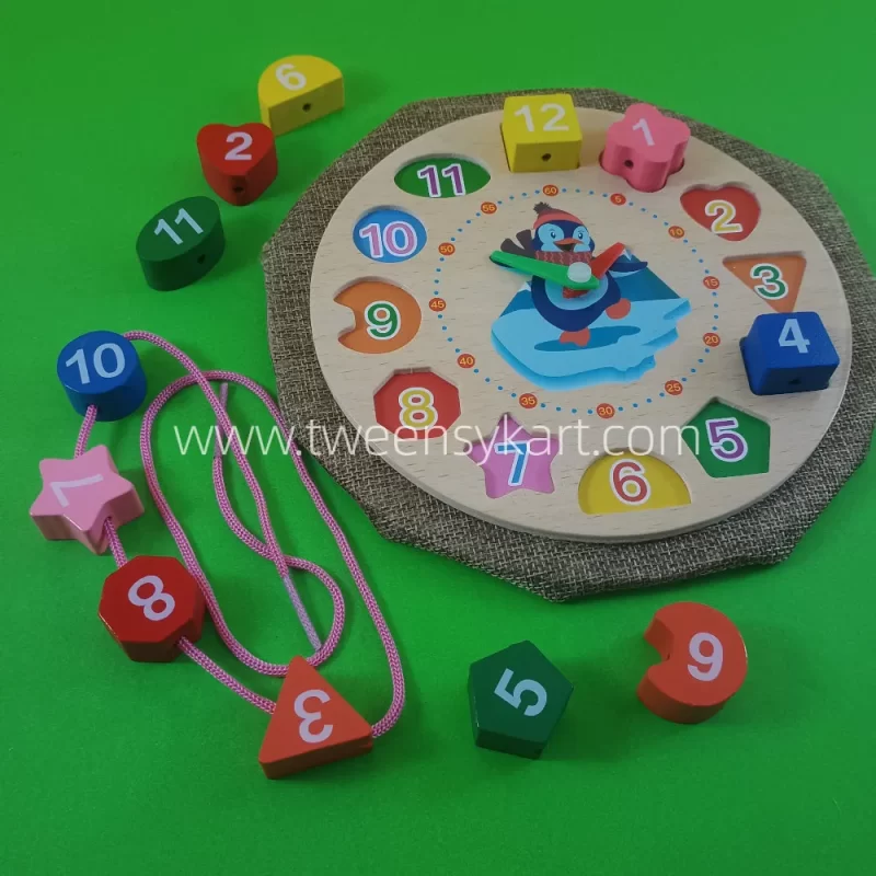 Wooden number Clock