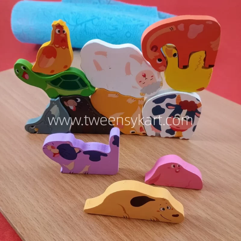 Shapes Stacking trays with Stacking Puzzle