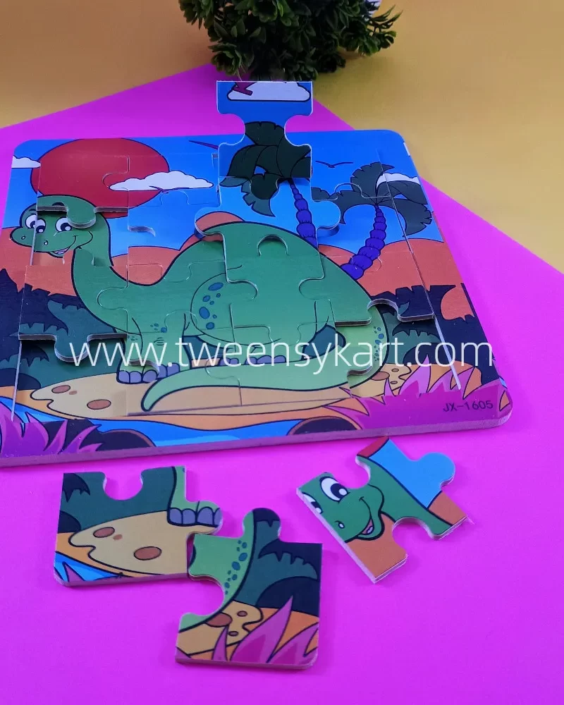 16 pc Wooden Zigsaw Puzzle Board