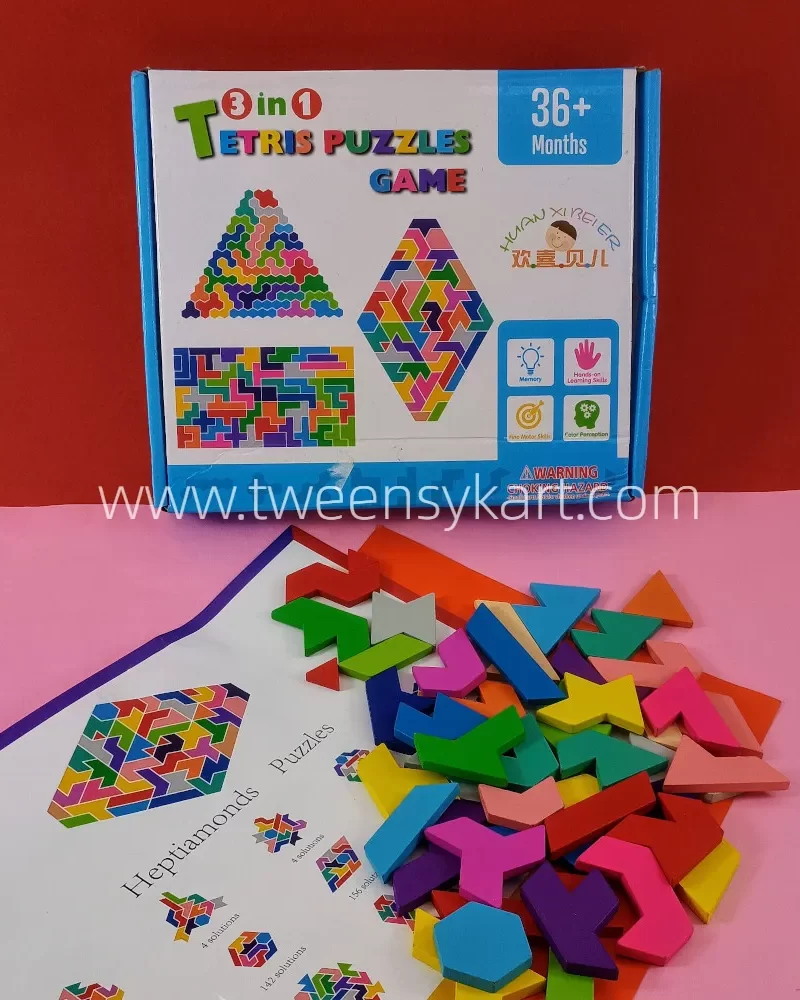 3 in 1 Tetris Puzzle Game