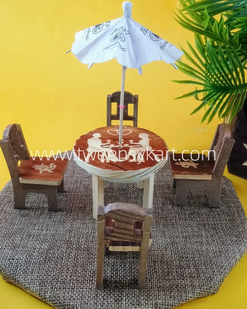 Mini Wooden Table Chair Set