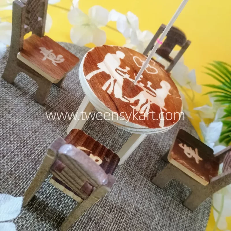 Mini Wooden Table Chair Set