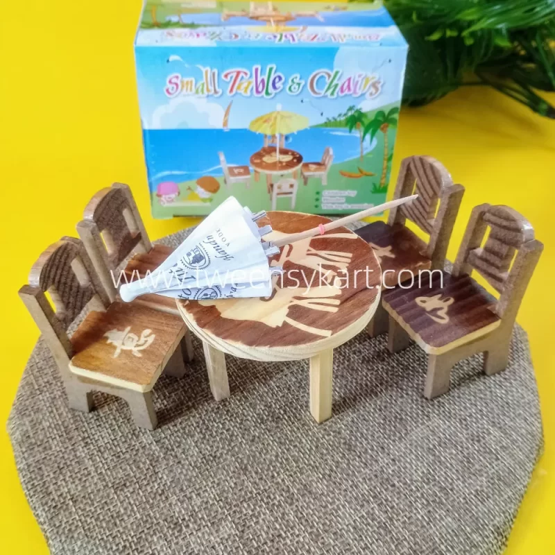 Mini Wooden Table Chair Set