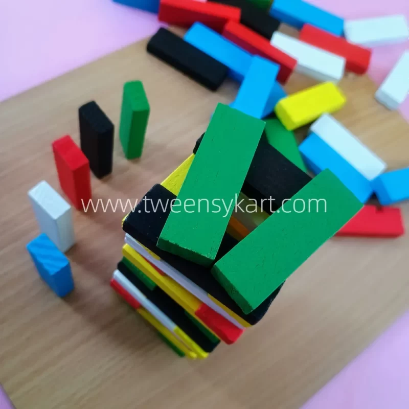 Jenga Game Wooden Colourful Jenga for Kids & Adults