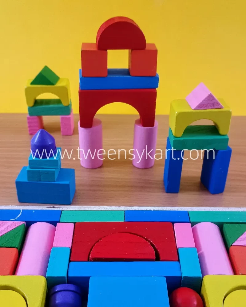 Wooden Blocks in Wooden box