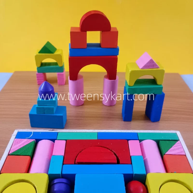 Wooden Blocks in Wooden box