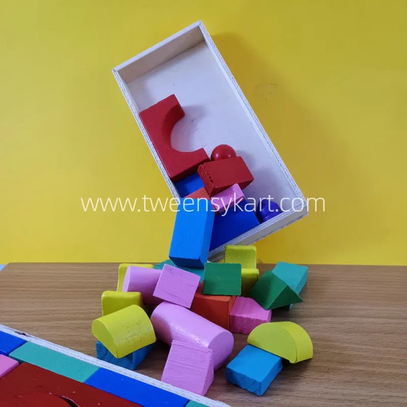 Wooden Blocks in Wooden box