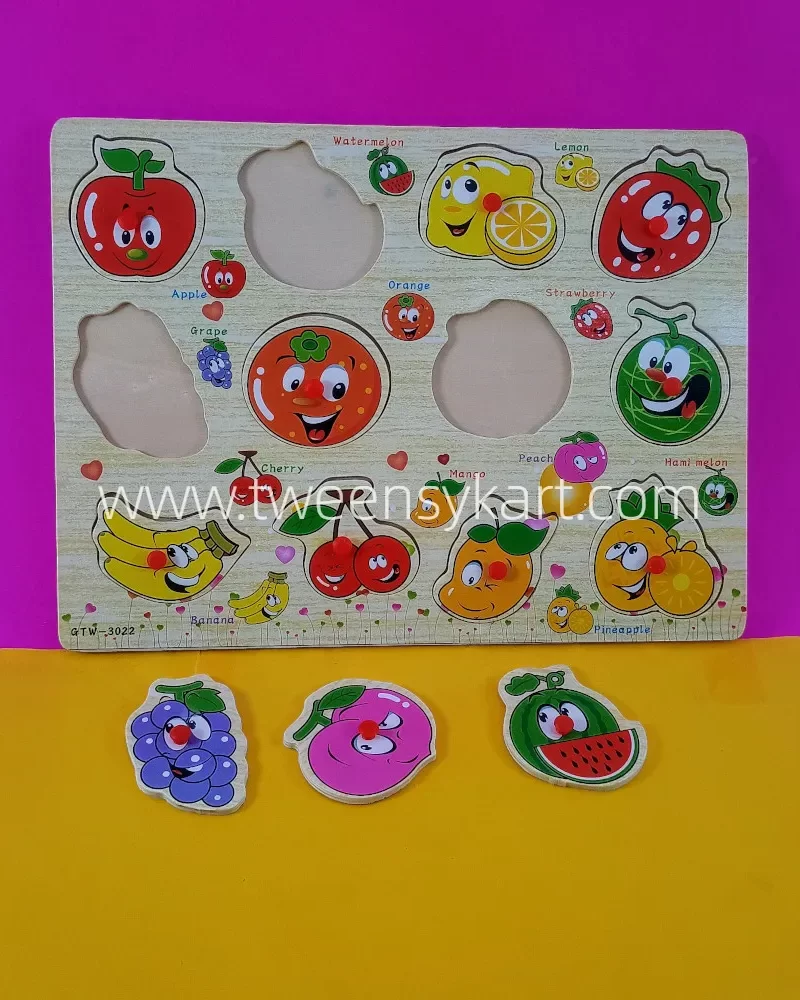 Wooden Fruit Puzzle Board