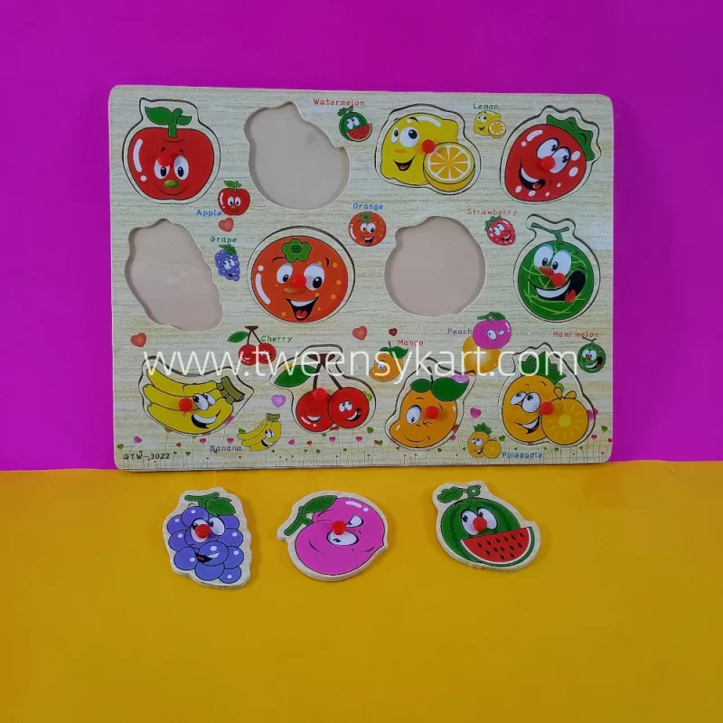 Wooden Fruit Puzzle Board