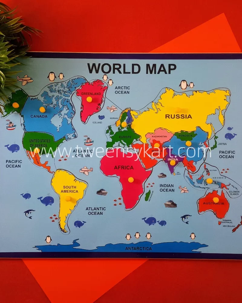 Wooden World Map