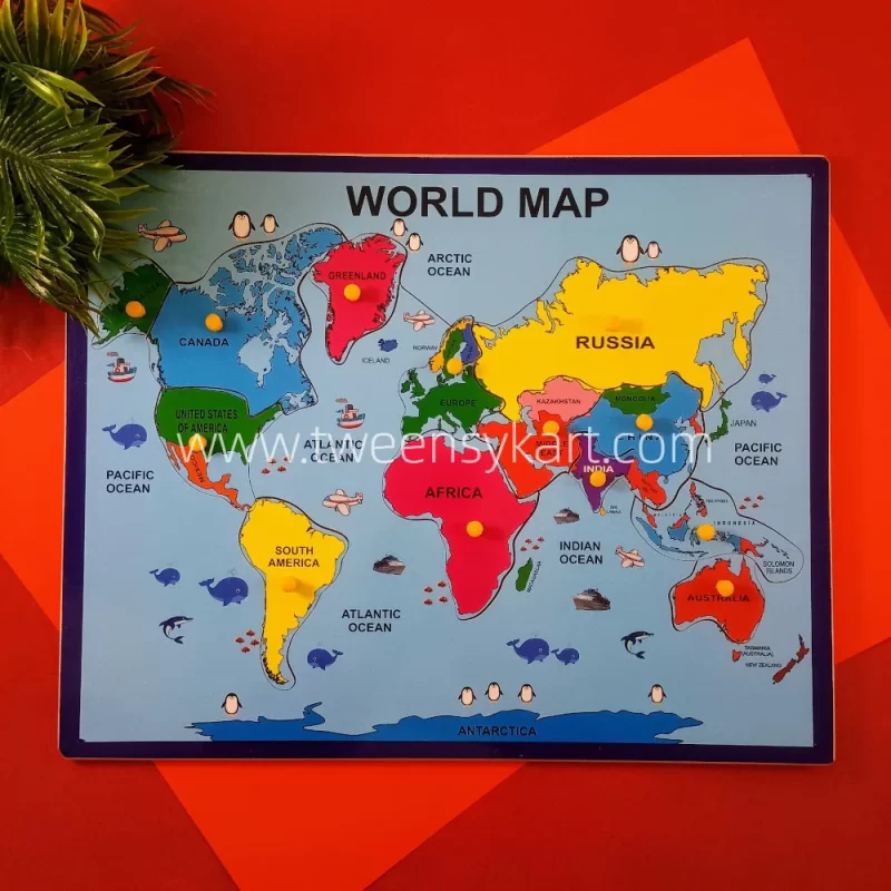 Wooden World Map