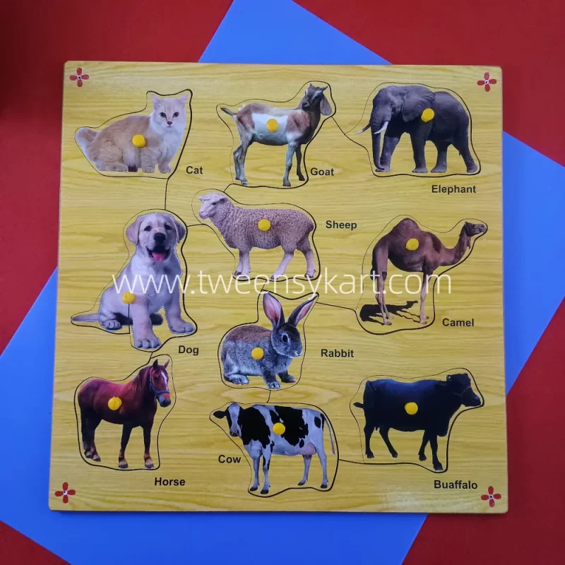 Wooden Farm Animals knob puzzles