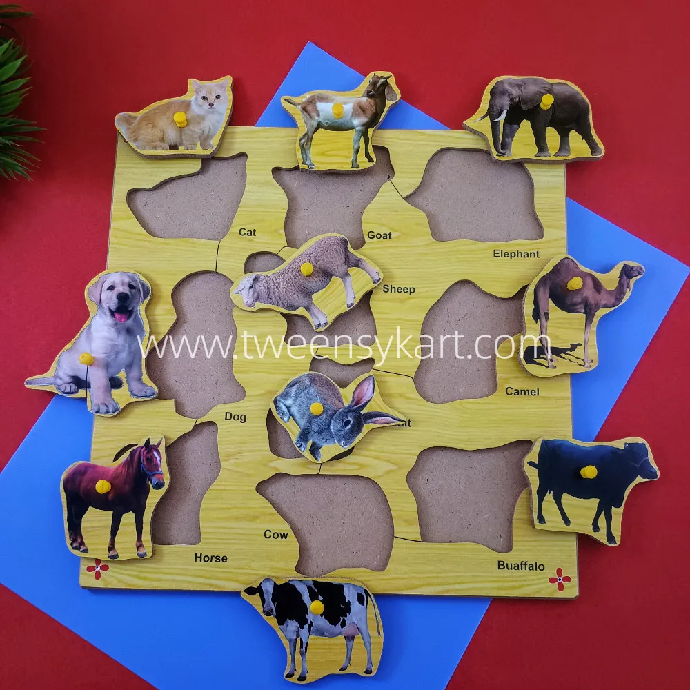 Wooden Farm Animals knob puzzles