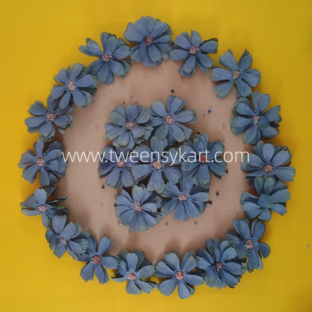 Blue Cosmos Flower - Artificial Flowers for Project Work
