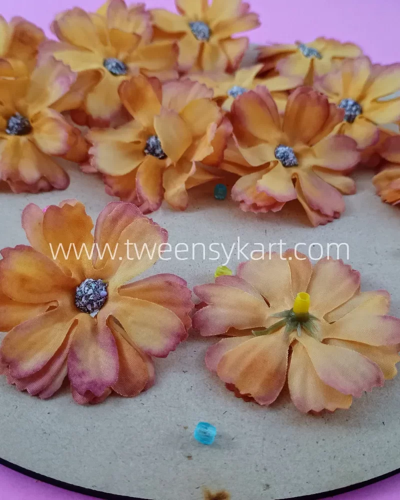 Orange Colour Flower - Artificial Flowers for Project Work